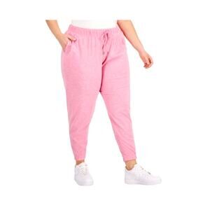 NWT ID Ideology Women's Candy Pink Jersey Knit Jogger Lounge Pants Size Small